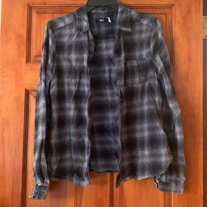 BDG blue/grey flannel button down